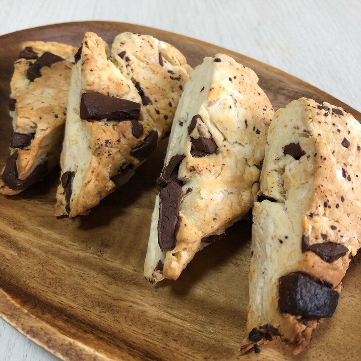 簡単おやつ チョコスコーン レシピ 作り方 By ひぃこぽん 楽天レシピ